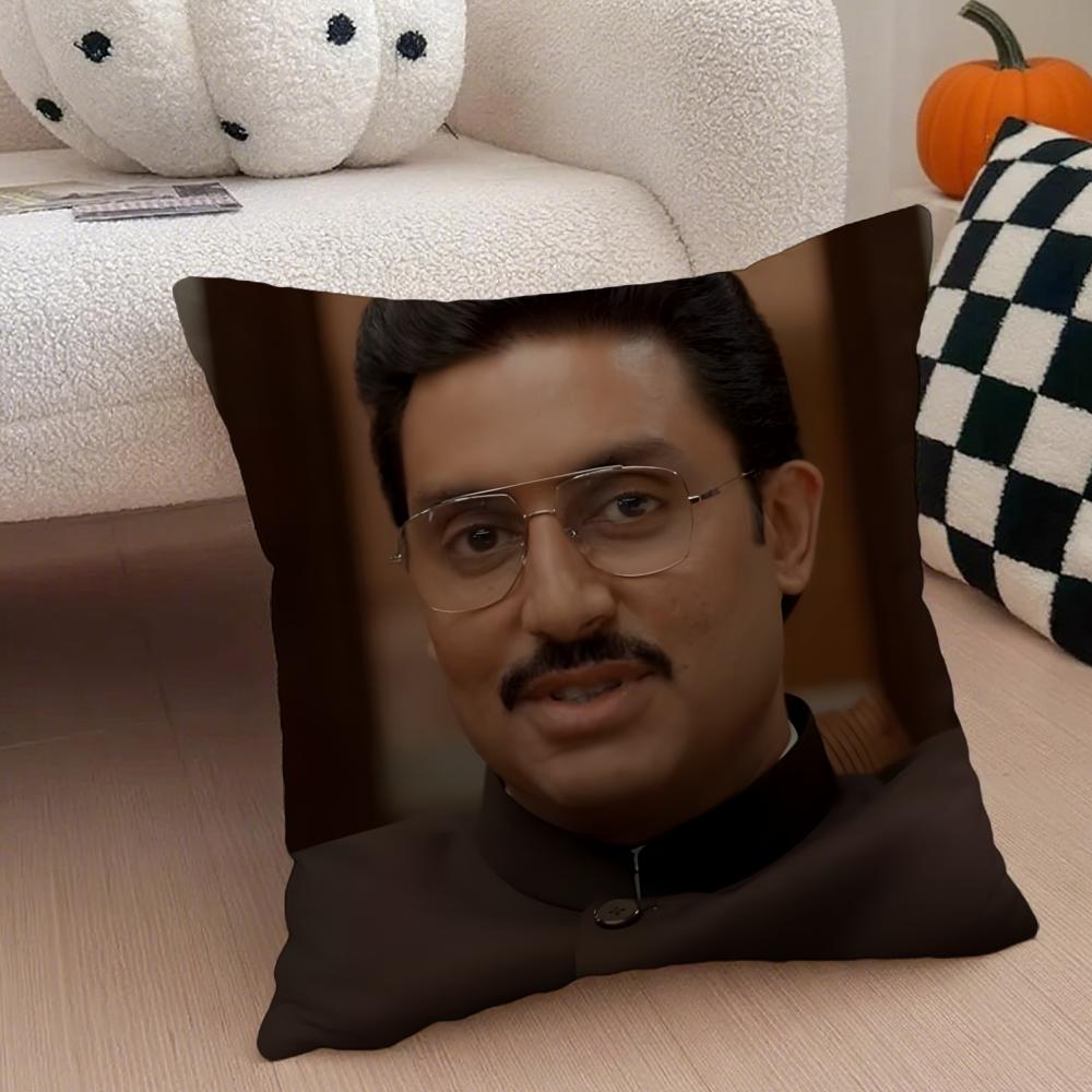 SScam  The Harshad Mehta Story Cushion Cover Throw Pillow Cover Hidden Button Durable Polyester Chair Cushion