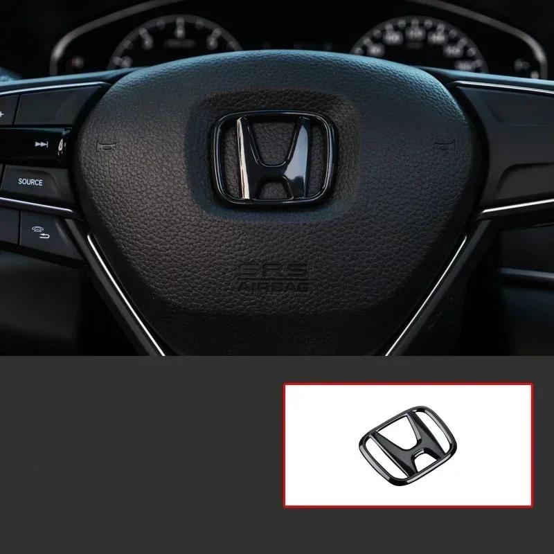 ABS Carbon Fiber for Honda Civic 10th 2016-2020 Inspire Car Front Grille Rear Trunk Steering Wheel Emblem Stickers Accessories