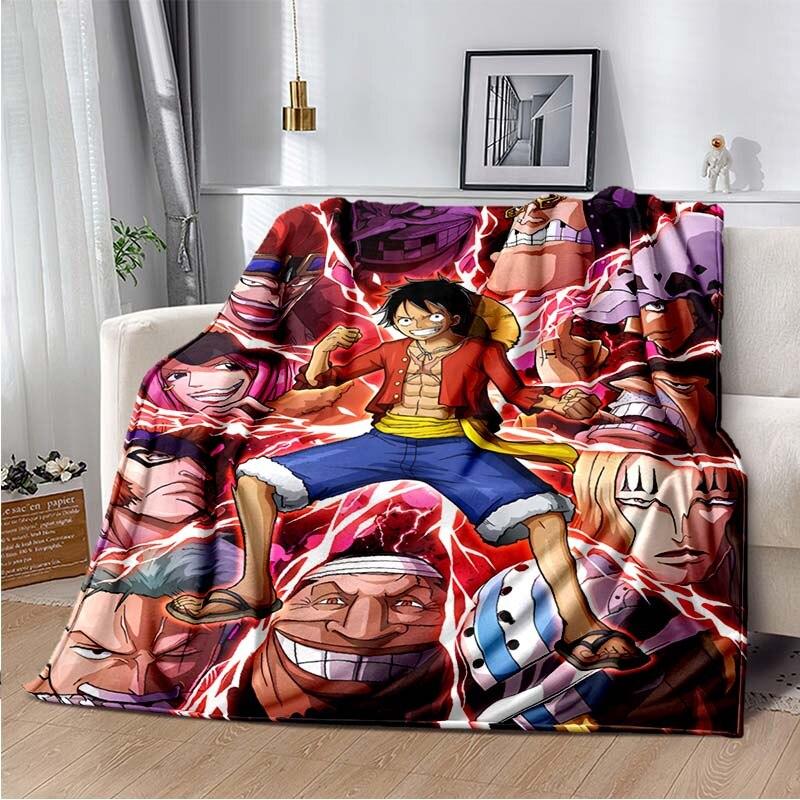 Anime One Piece 3D Printed Art Fleece Blanket for Beds Hiking Picnic Thick Quilt Fashionable Bedspread Fleece Throw Blanket