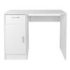 1 Drawer 1 Door Compact Computer PC Laptop Desk Table Workstation Home Office(White)