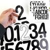 3 листа Большие 4-дюймовые наклейки с буквами Алфавит Цифровые наклейки Виниловые наклейки для плакатов Досок объявлений Почтовых ящиков Домашнего декора