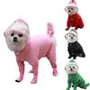 Small Dog Raincoat Jacket Winter Dog Jumpsuit Overalls Polyester Hooded Pet Dog Clothes Outdoor Hooded Waterproof Clothing