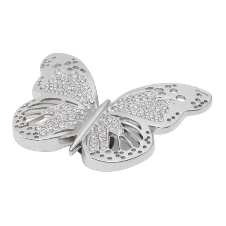 Crocs Перфорированный дизайн Цинковый сплав Аксессуары для обуви Женские Серебристые