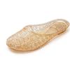 Crystal Slippers Women's 2025 New Jelly Shoes Bag Head Plastic Household Indoor and Outdoor Wear Beach Non-slip Hole Shoes
