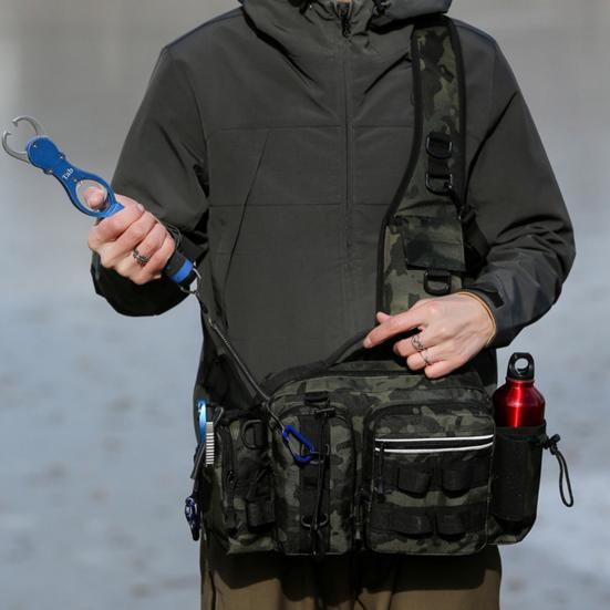 Рыболовная поясная сумка большой вместимости, рыболовная поясная сумка с держателем для удилища