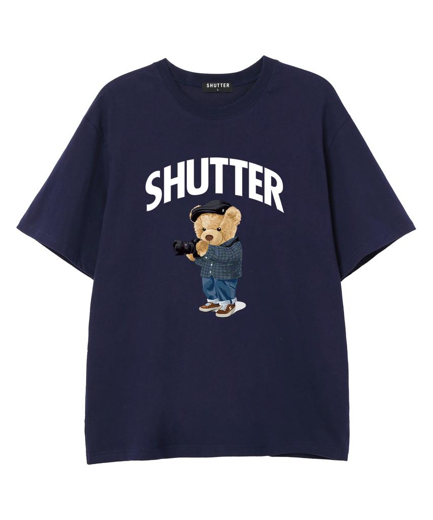 SHIRTER Футболка с коротким рукавом Медведь (Ss035) военно-морской флот (Тип А)