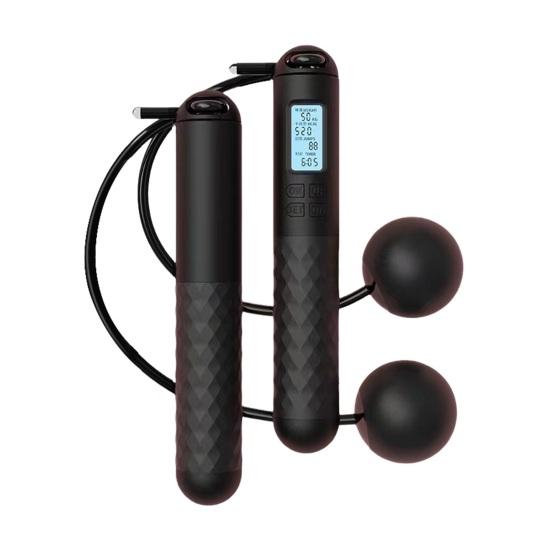Skipping Rope with Counter Cordless Weighted Jump Rope with Ball Adjustable Length Fitness Smart Skipping Rope Exercise Equipment
