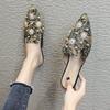 Women's Mules Shoes Women Rhinestone Slippers Mirror Luxury Party Fashion Slipper Summer New 2024 Designer Sandals Elegant Roman