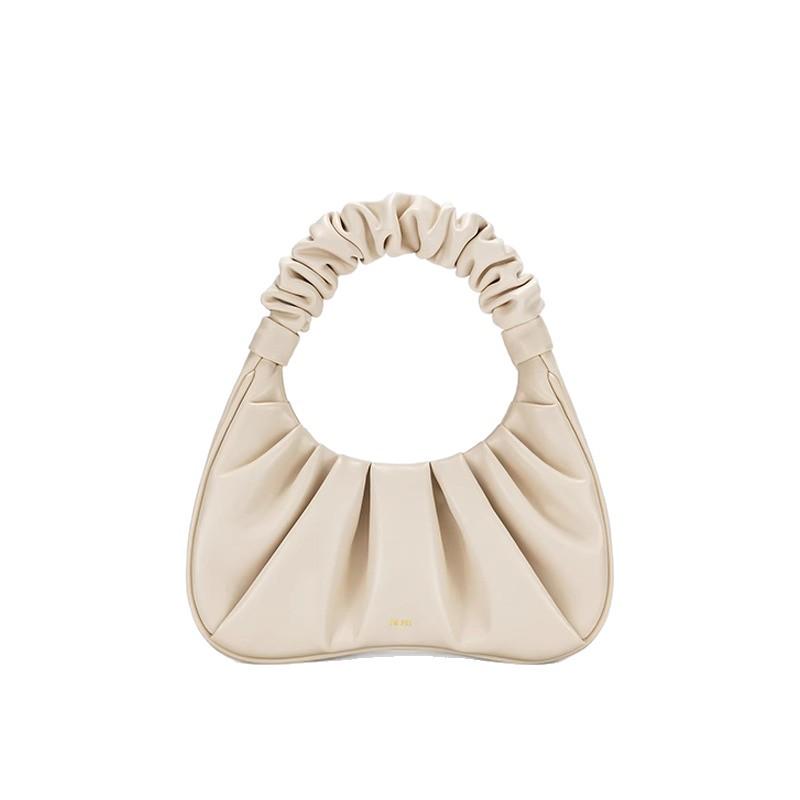 JWPEI Women's Genuine Leather Cloud Underarm Bag - High-End Niche Handbag & Small Tote