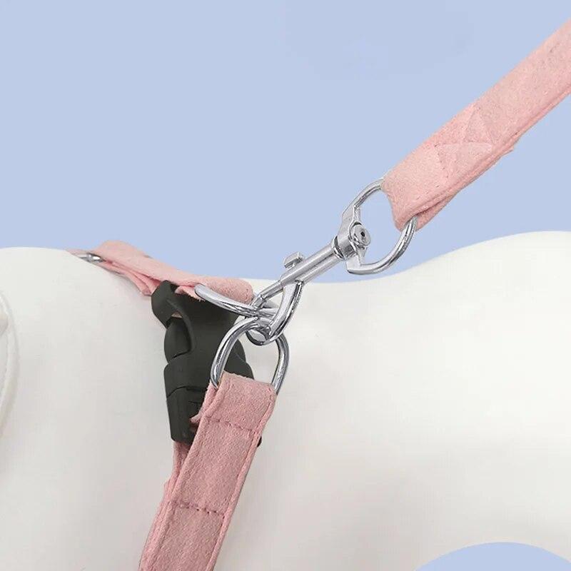 Милый поводок для собак, набор для маленьких и средних собак, нагрудный ремень, поводок для щенков и кошек, жилет для чихуахуа, прогулочный поводок, товары для домашних животных