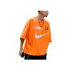 Nike Удобная повседневная свободная дышащая футболка с круглым вырезом и коротким рукавом для мужчин, оранжевая FB7255-885
