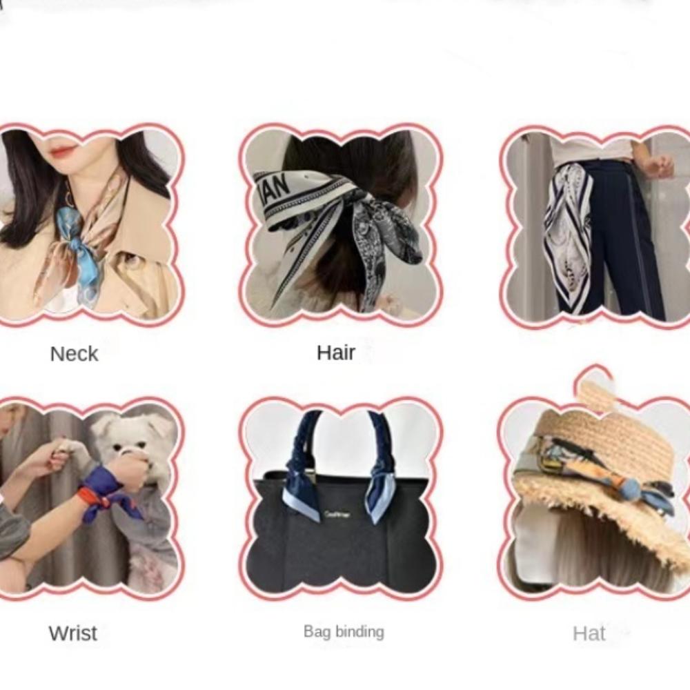 Headband Mid-Autumn Festival Gift Box Scarf Neckerchief Floral Skinny Scarf Fashion Gifts