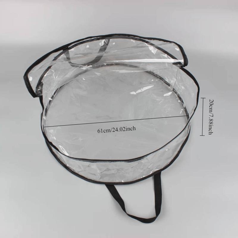 Прозрачная сумка ПВХ Прозрачная сумка для хранения рождественского венка Рождественское украшение Кольцо для хранения Подвесная сумка