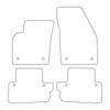 [Blm]Vl020 Black - Set Of Velour Floor Mats To Fit Volvo C70 Ii 2006-2013 - Black Trim