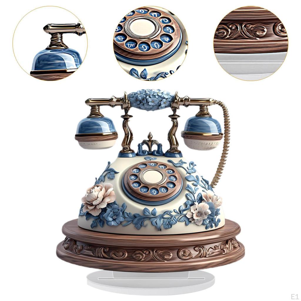 Ретро стационарный телефон акриловый знак настольный орнамент водонепроницаемая декоративная табличка для шкафа