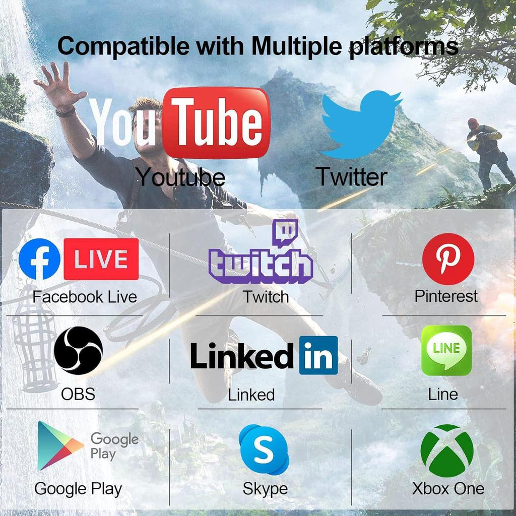 Карта захвата HD-видео USB 3.0 HDMI для мобильного и ПК-гейминга, прямой трансляции, записи, совместимая с чипом 2131 Захват HDTV