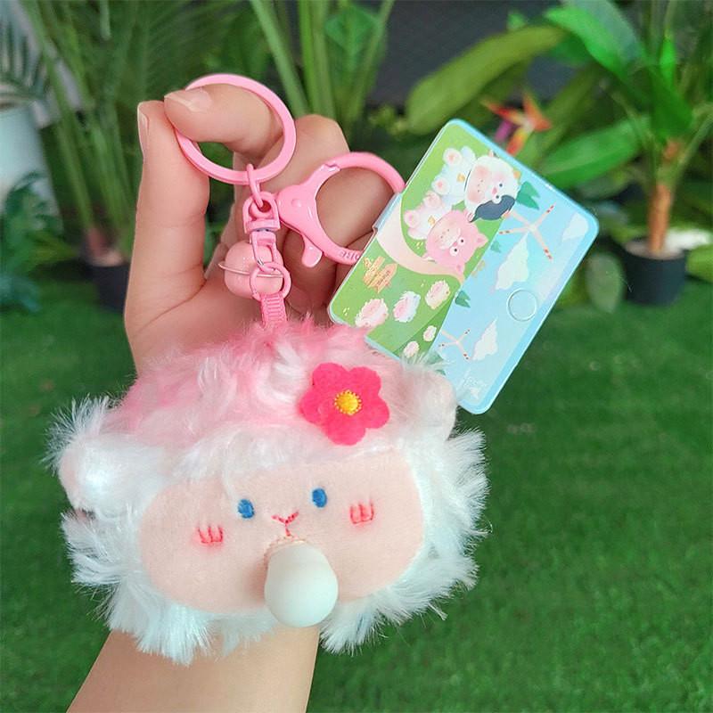 Adorable Plush Sheep Keychain Soft Cartoon Keyring Perfect For All Occasions