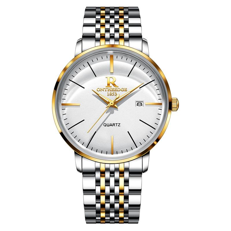 ONTHEEDGE Мужские часы Простые ультратонкие светящиеся водонепроницаемые механические часы