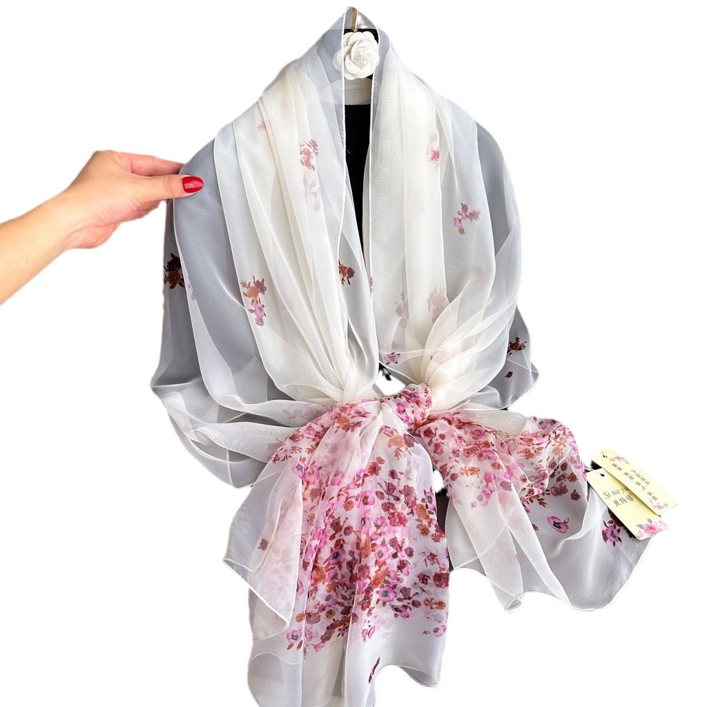 180*130cm Silk Feeling Scarf for Women Lightweight Large Fashion Scarves Shawls Elegant Cashmere Dressy Scarf Sunscreen Wraps