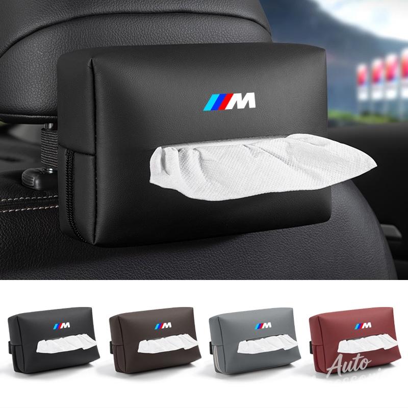 Car Tissue Box Car Seat Back Holder Tissue Paper Organizer For BMW M Power X1 X3 X4 X5 E46 E90 F20 E60 E39 F10 M1 M2 M3 Sticker wzjh87