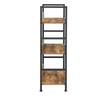 XINYF Open Shelving Unit, 3 Tiers, 60cm Wide X 30cm Deep X 100cm High (L-3 Tiers, Brown)