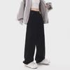 American Style Women's High-Waist Black Wide-Leg Jeans - Slim, Loose, and Trendy For Spring and Autumn