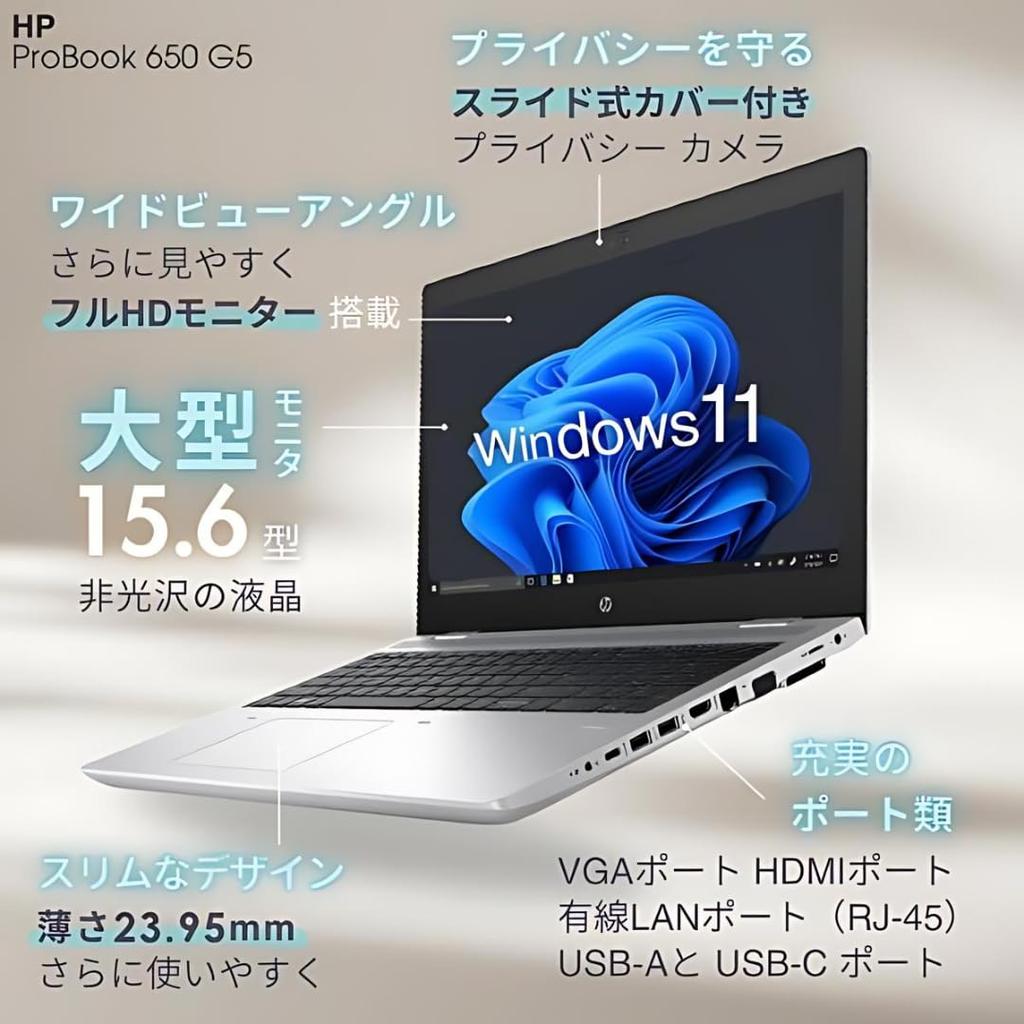 TcaraT Ноутбук HP ProBook 650 G5 Speed 8-го поколения Core i7 Большая емкость SSD и памяти Модная стильная модель Большая веб-камера Оснащена