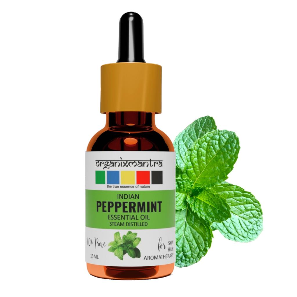 Масло перечной мяты Organix Mantra для кожи, волос, личного ухода и DIY - 100% натуральное масло, полученное методом паровой дистилляции - 15 мл