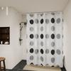 The Minimalist Grey and White Polka Dot Bathroom Curtain and Toilet Partition Curtain Are a Must-have for Minimalist Enthusiasts