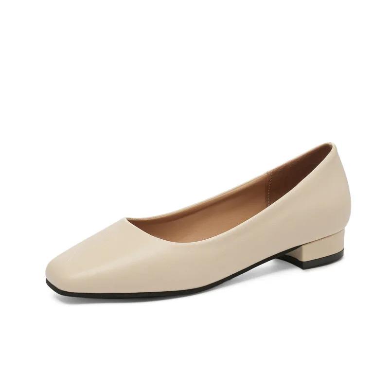 2024 Spring Women Flat Shoes Casual Low Heels Shoes Square Toe Loafers Shoes