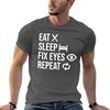 Eat Sleep Fix Eyes Repeat Funny Ophthalmologist Tshirt Active Wear Sports Tshirt For Unisex