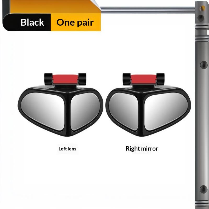 Car Blind Spot Mirror 360 Rotatable Wide Angle Anti-Scratch for Front Rear Wheel Reverse Parking Auto Use