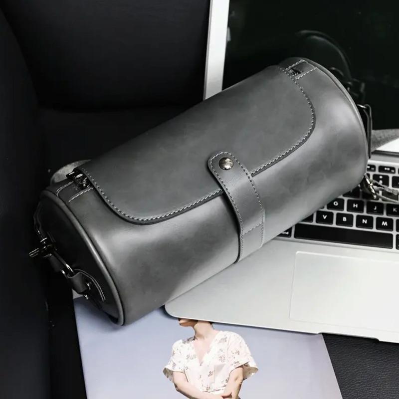 Модная маленькая сумка Ретро мужская сумка через плечо Модная сумка-цилиндр