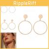 Fashionable Alloy Hoop Earrings For Women Trendy Geometric Statement Jewelry