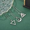 Titanium Steel Sweater Chain Men'S And Women'S Stainless Steel Geometric Pendant Accessories Fashion Long Titanium Steel Necklace