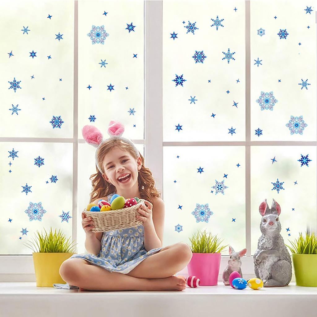 Стикер Снежинка Наклейка На Окно Торгового Центра Стикер Наклейка На Стену Набор Рождественских Украшений