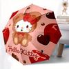 1pc Apple & Hello Kitty Automatic Folding Umbrella - 3 Folding Design, Vivid Cartoon Pattern, Suitable for Outdoor Activities, A Gift for Fans In All