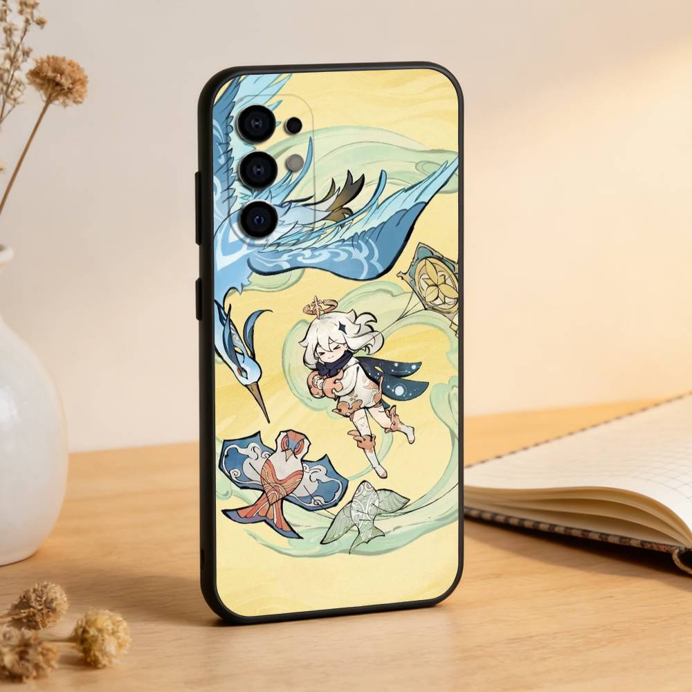 Чехол для телефона G-Genshin Impact P-Paimon для Samsung S25, S24, S21, S22, S23, S30, Ultra, S20, Plus, Fe, Мягкий силиконовый черный чехол