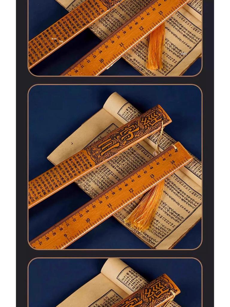 Teacher's Special Guoxue Discipleship Bamboo Ruler - Thickened Version for Classroom Use