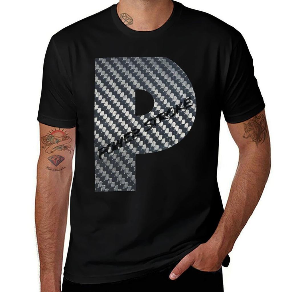 Powerstroke Carbon fiber TShirt Relaxed Casual Short Sleeve Tee