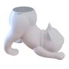 Cat Flower Pot Decorative Resin Animal Planter Home Office Desktop Bulldog Flower Pot for Succulents Plant Lovers Gift