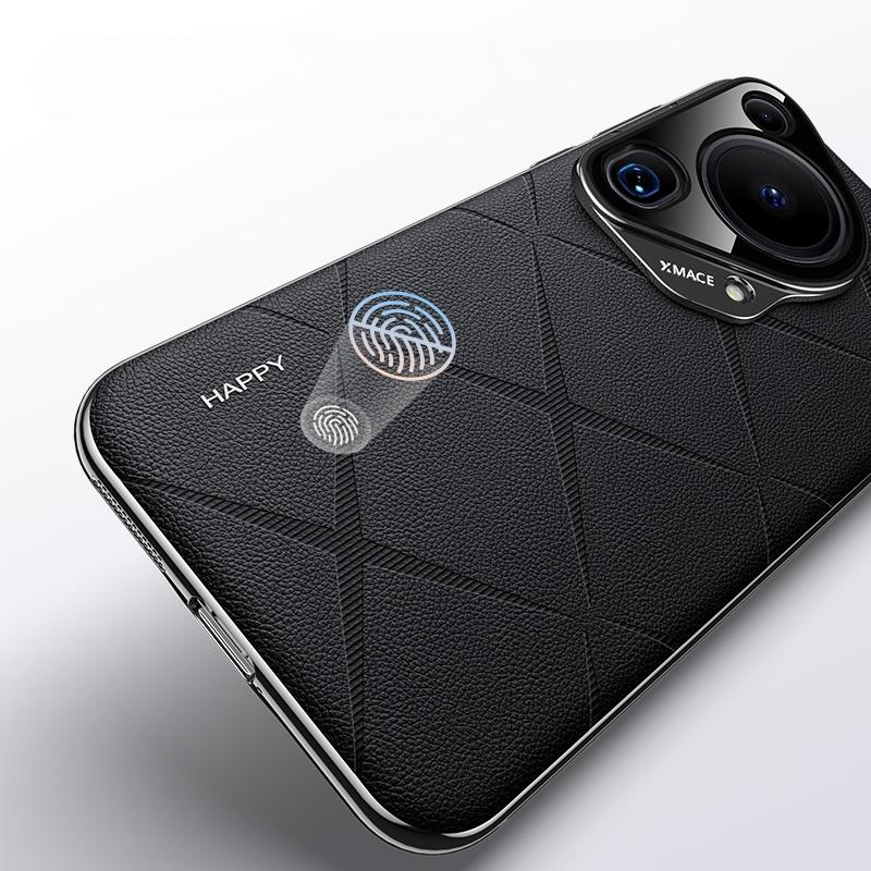 Чехол для Huawei Pura 70 Ultra Luxury с кожаным покрытием, задняя крышка для Huawei Pura70 70 Pro Plus, стильный гальванический объектив камеры, Ptotection, жесткий бампер