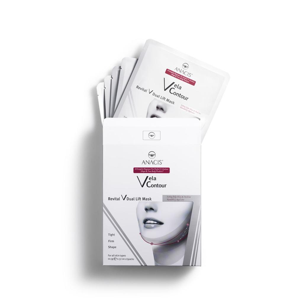 Bella Contour Facelift Neck Wrinkle Lifting V-Line Mask Pack 2 Set + 1 Neck Pack + 1 Neck Cream 7g