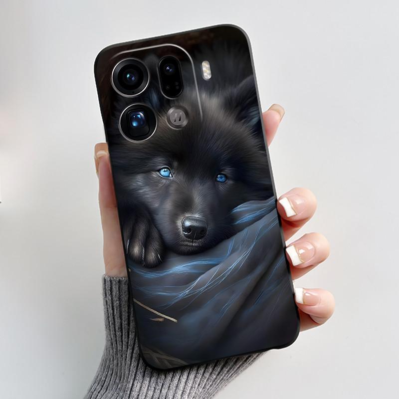 Phone Case For LG Q61/K61 Soft Silicone Black Case Ins Style Popular Pattern Moonlight Love Tree LMQ630N LMQ630 Casing