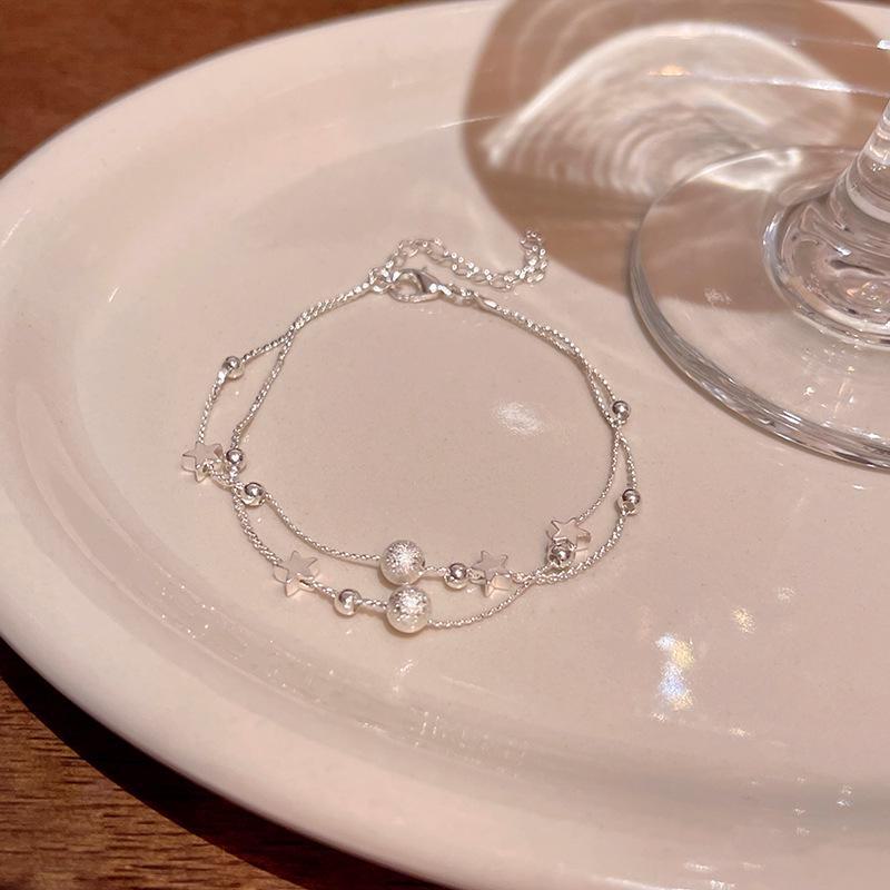 Elegant Starry Sky Double-Layer Bracelet: Versatile & Stylish Hand Jewelry for Women
