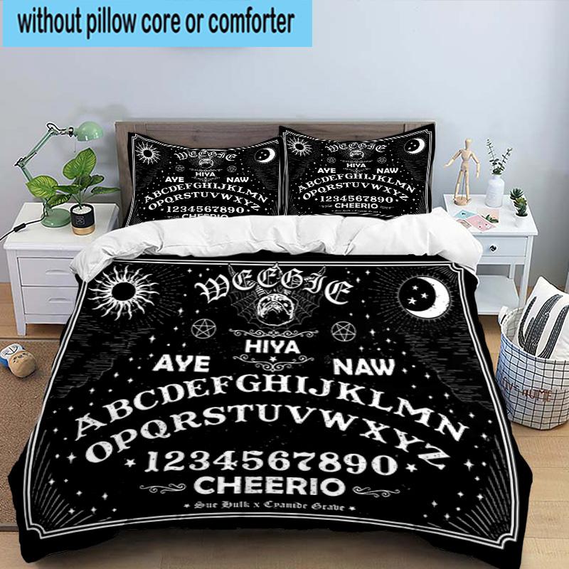 Ouija Board Spirit 3pcs Bedding,Including 1pc Duvet Cover And 2pcs Pillowcases Perfect for Christmas,Ideal for Bedroom, Dormitory