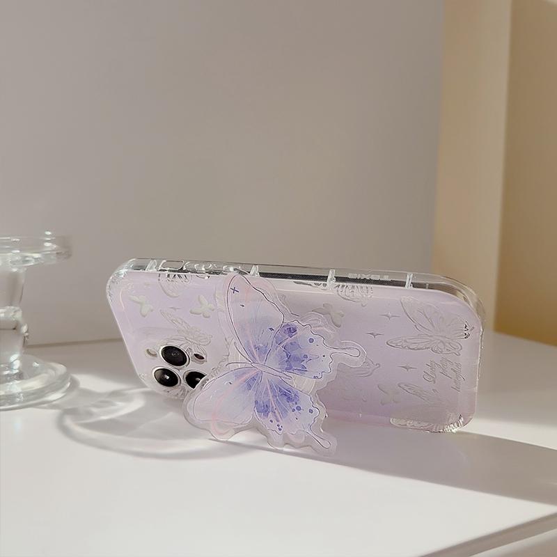 Оригинальный дизайн, складная мягкая подставка для телефона с рисунком, чехол для iPhone 11, 12, 13, 14 Pro Max 14 Plus 14 Pro 13 Pro 12 Pro, прозрачный чехол с защитой от падения