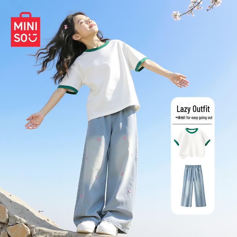 MINISO Повседневный летний комплект одежды для девочек