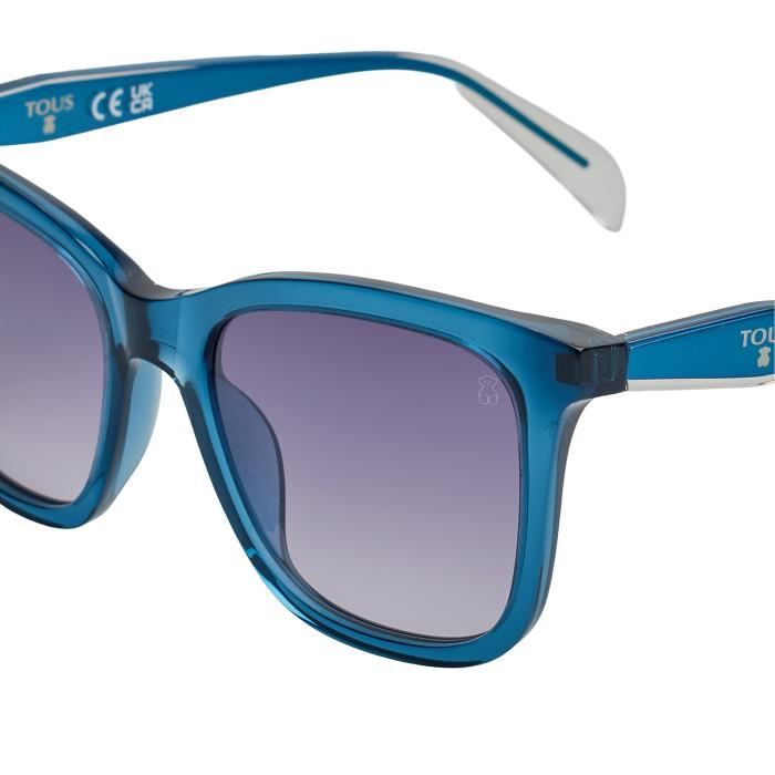 Lunettes de soleil carrées pour femmes STOB46-Bleu clair comme du cristal