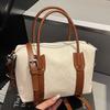 2025 Summer New Contrasting Color Fashion Boston Bag Retro Messenger Bag High Value Casual Bag